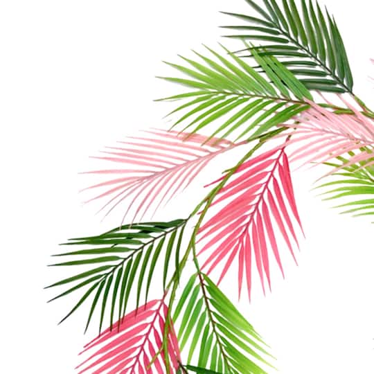 6ft. Pink & Green Areca Palm Garland by Ashland®
